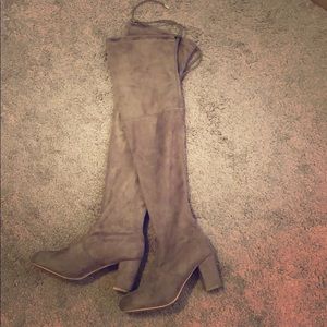 Suede over the knee boots